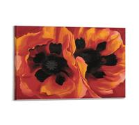 Georgia O'Keeffe Artiste Peintre Moderniste, Poppies Orientaux, Affiches d'œuvres d'art sur toile - Décoration murale esthétique musique et cinéma - Pour salon, chambre à coucher, 60 x 90 cm, style