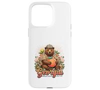 Georgia Peach Bear Breloque du Sud Style Nature Coque pour iPhone 15 Pro Max
