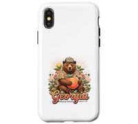 Georgia Peach Bear Breloque du Sud Style Nature Coque pour iPhone X/XS