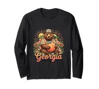 Georgia Peach Bear Breloque du Sud Style Nature Manche Longue