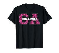 Georgia Softball Vintage Rose Animal Style GA State Art T-Shirt