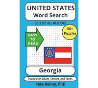 Georgia Word Search Puzzle book: Word Search with Easy to Read Print about Georgia, the Peach state, cities, towns, & municipalities | 6x9 inches, 111 ... holidays, birthdays, and free time.