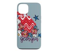 Géorgie Floral Chevron Plaid Patrimoine Régional Art Coque pour iPhone 13
