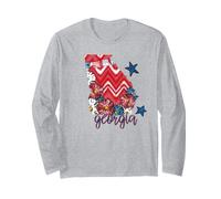 Géorgie Floral Chevron Plaid Patrimoine Régional Art Manche Longue