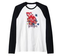 Géorgie Floral Chevron Plaid Patrimoine Régional Art Manche Raglan