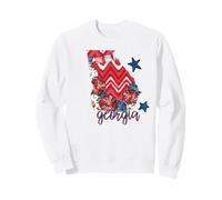 Géorgie Floral Chevron Plaid Patrimoine Régional Art Sweatshirt