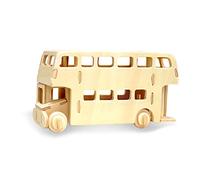 Georgie Porgy 3D Puzzle en Bois Double Decker Bus Modèle Woodcraft Construction Kit Blocs de Construction pour Enfants Éducatif Jigsaw Routemaster Assemblage Cadeau Jouet (JP238 London Bus)