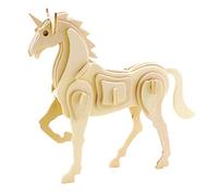 Georgie Porgy 3D Puzzle en Bois Modèle de Licorne Woodcraft Kit de Construction Kids Toy (Licorne JP257 30pcs)