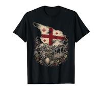 Géorgie Tbilissi Caucase T-Shirt Graphique avec Valeur, Homme, Noir, L