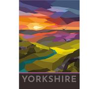 Georgina Westley - Affiche du Yorkshire, vitrail PM5598 (40 cm x 30 cm) (coloré)