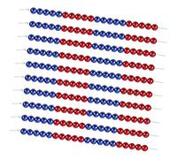 Geosar 10 Chaînes de Calcul pour Élèves du Primaire avec 20 Perles Perles de Comptage avec Corde Cadeaux du Premier Jour d'École Chaîne Arithmétique pour Filles Garçons Bricolage(Rouge et bleu)