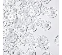 Geosar 40 Paires Boutons-Pression Transparent Invisible, 21 mm/ 0,83 Pouce | Pour Loisirs Créatifs et Couture