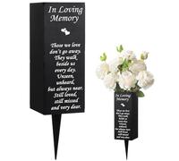 Geosar Décorations funéraires pour cimetière, Vase de Fleurs funéraires en métal, Cadeau commémoratif pour la Perte d'un être Cher (Those We Love)