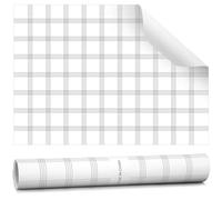 Geosar Lot de 10 feuilles de doublures de tiroir parfumées pour commode, doublure de tiroir en papier non adhésif parfumé pour tiroirs, maison, étagère et placard (carreaux, lin)