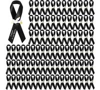 Geosar Lot de 100 rubans commémoratifs en forme de colombe avec épingles à nourrice et colombe blanche pour deuil, jour du Souvenir, événement funéraire