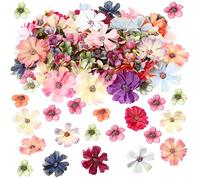 Geosar Lot de 120 Petites Fleurs artificielles en Soie pour Loisirs créatifs, compositions Florales, Bouquets de Mariage, fête prénatale, décoration d'intérieur (Multicolore, Style Classique)