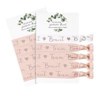Geosar Set d'Accessoires pour Enterrement de Vie de Jeune Fille avec Carte Bracelets EVJF Braut et Team Braut Bracelet de Mariée Bracelet de Mariage pour Décoration Fête Cadeau (Or Rose)