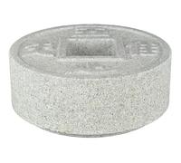 Geosism & Nature Vasque Ronde Chinoise avec Symboles en Pierre (Granit Rose) (Tsukubai) sculptée à la Main pour Jardin Zen, 60x60xh30 cm - GFW204D60