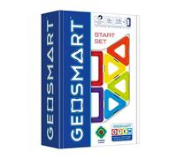 GeoSmart - pour débuter - Start Set - Boite 15 Pièces de Formes et Couleurs différentes, Inclus Une pièce rotative - Jouet de Construction Magnétique - A partir de 3 Ans