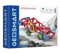 GeoSmart - Roboracer - Le Véhicule de Course - Jouet de Construction Magnétique - Créez différents modèles de Voiture - 36 Pièces - pour Enfants à Partir de 3 Ans