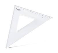 GEOtec equerre 45° gEOCollege en plastique, 300 mm, couleur transparent