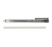 Aristo Crayon à effacer Geo-Eraser transparent-noir, 12 cm sans PVC