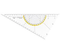 geotec Set Square 60 ° Perspex Bracket, 260 mm, Transparent