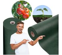 Geotextile/Agrotextile contre les mauvaises herbes, toile de paillage, vert 50g 1,1m x 30 m