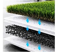 Géotextile drainant - MGS - 2,15 m (vendu au m²) - Structure drainante - Toit-terrasse, balcon - Gazon synthétique
