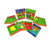 Geotoys GeoCards Cartes Flash Monde et USA Jeu de géographie Jeux de cartes pour enfants pour l'école à la maison et les voyages Cartes Flash Éta