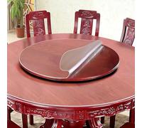 Geovne Film de Protection de Table Givrée,Nappe Imperméable,Nappe Cristal Transparente,Film de Protection pour Table,Nappe Ronde Résistante à l'huile,Apte au Contact Alimentaire (Dia.70cm/28in)
