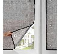 Geovne Home Film Fenetre Anti Regard,Film de Protection Solaire Anti UV/Anti Chaleur,Film Réfléchissant d'Isolation Thermique,Film Isolant en Aluminium de Bureau,avec Ventouse (50x190cm/20 x75)