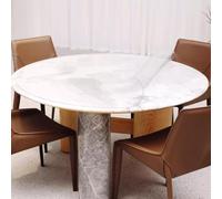 Geovne Nappe Transparente,Film de Protection de Table givrée,Nappe Imperméable de 1mm d'épaisseur,Nappe Cristal Ronde,Protège-Table en PVC,pour Bureau et Ordinateur,Inodore (Dia.50cm/20in)