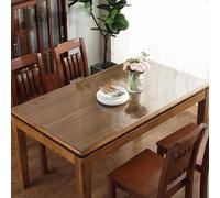 Geovne Nappe Transparente,Nappe Cristal Rectangle,Film de Protection de Table Haute Qualité,Nappe Imperméable,Nappe de Table aux Coins Arrondis,pour Bureau et Ordinateur (80x160cm/31x63in)