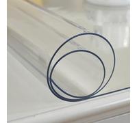 Geovne Nappe Transparente,Nappe Cristal Rectangle,Nappe Imperméable/Résistant à l'huile,Film de Protection pour Table sans Odeur,pour Table Basse,Bureau d'Écriture,1mm Epaisse (40x120cm/16x47in)