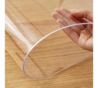 Geovne Nappe Transparente,Nappe Imperméable,Nappe Cristal Rectangle,Film de Protection de Table de 0,7mm d'Épaisseur,Protège-Table,Utilisation Intérieure et Extérieure (70x160cm/28x63in)