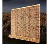 Geovne Store Bateau en Bambou Naturel,Stores à Enroulement,Rideau de Paille Rétro,Store Enrouleur Bambou Filtrant la Lumière,Volets de Levage,pour Intérieur/Extérieur (W180xH260cm(71x102in))