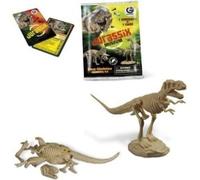 Geoworld Jurassix Museum Mini-squelette de dinosaure 1 dinosaure et 1 carte à construire et à collectionner