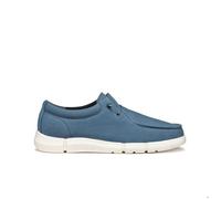 Geox Adacter M C - Mocassins homme cuir respirant, semelle perforée, bleu 43
