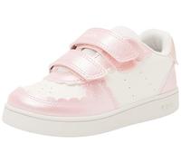 Geox B ECLYPER Girl A Baskets pour Fille - Blanc/Rose foncé - Taille 25 EU