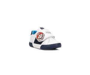 Geox B GISLI Boy C, Basket garçon, White/Navy,