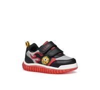 Geox B Lightyloo Boy Basket, Noir/Rouge, 27 EU