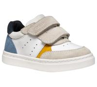 Geox B NASHIK Boy C, Basket Bébé - Jeunes, White/Lt Blue,