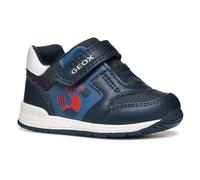 Geox B RISHON Boy A, Basket Bébé - Jeunes, Navy/DK Red,