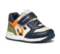 Geox B RISHON Boy A, Basket Bébé - Jeunes, Navy/Lt Orange,