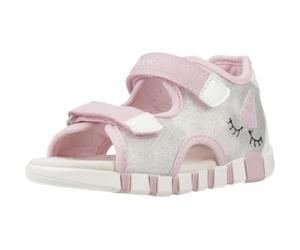 Geox B SANDAL IUPIDOO GIR, Sandale Bébé - Fille, Silver/Pink,