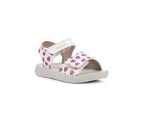Geox B SANDAL LIGHTFLOPPY, Sandale fille, White/Fuchsia,