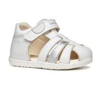 Geox Bébé Fille B Sandal MACCHIA GIR, White/Silver, 24 EU