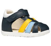 Geox Sandales pour bébé garçon B Macchia Boy, bleu marine/jaune DK, 18 EU