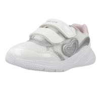 Geox B SPRINTYE Girl A, Basket Fille, White/Silver,